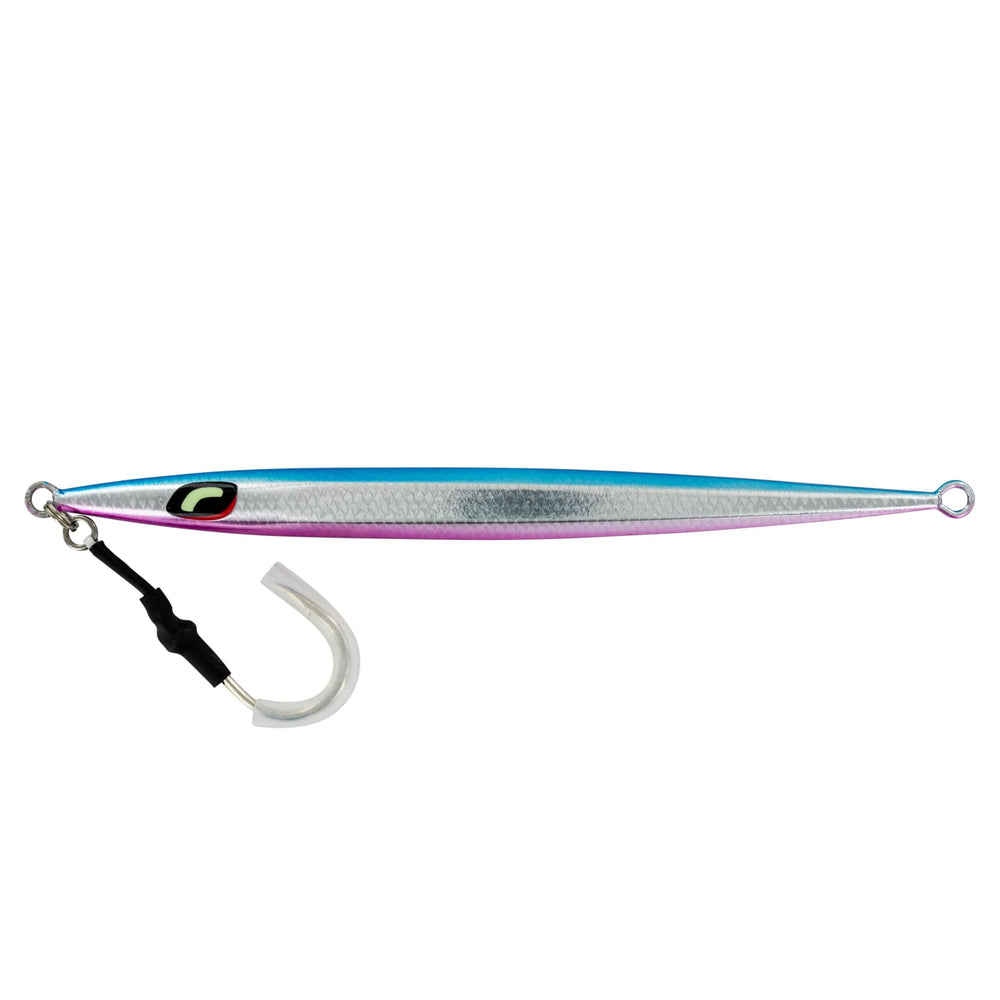 Dynamic movement in water demonstrates SHIMANO ShimmerFall jig's appeal.
