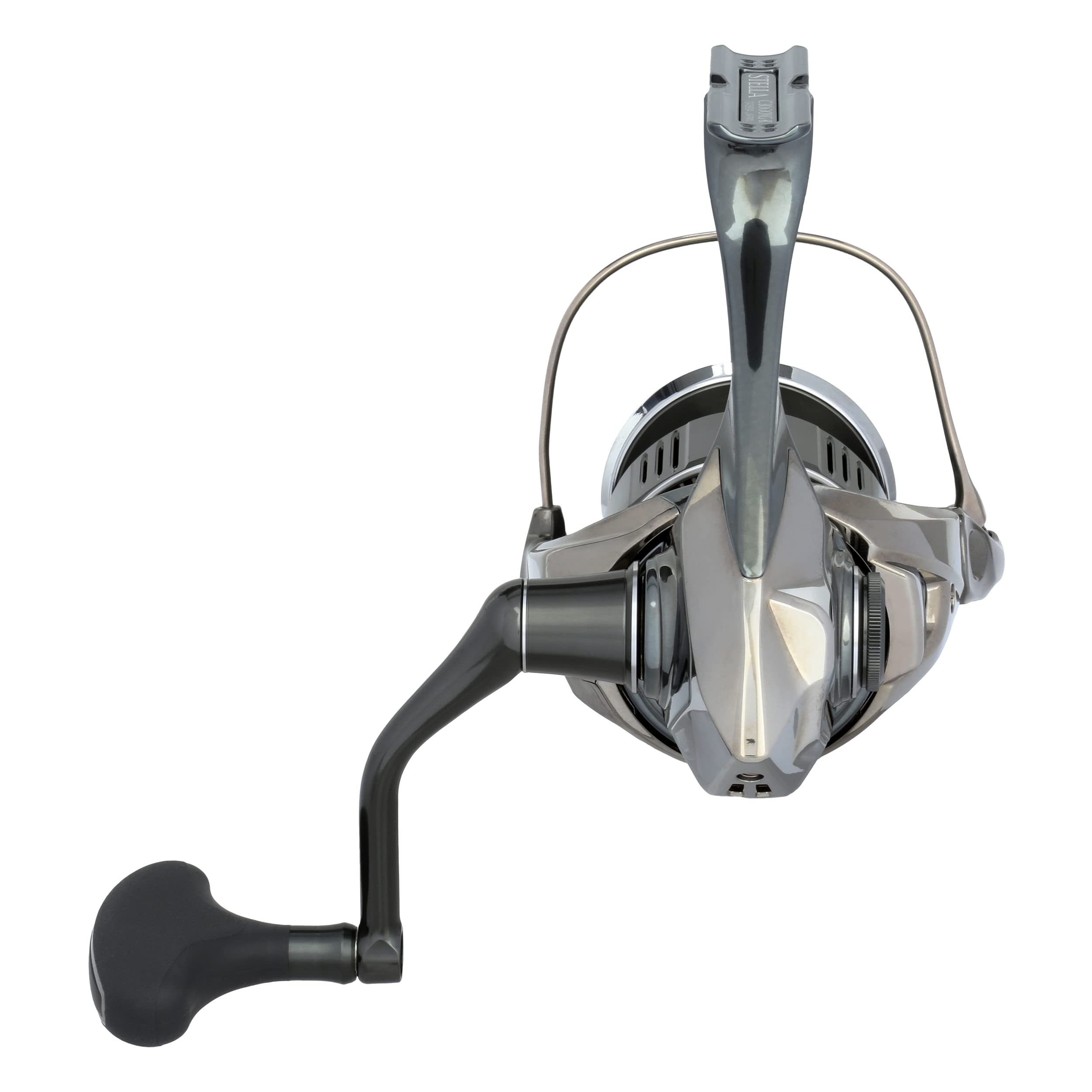 Rear-angle view showing handle on Shimano Stella C5000XG FK