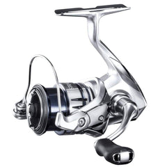 Shimano Stradic FL 1000 front brake reel closeup illustrating durability for freshwater and saltwater fishing.