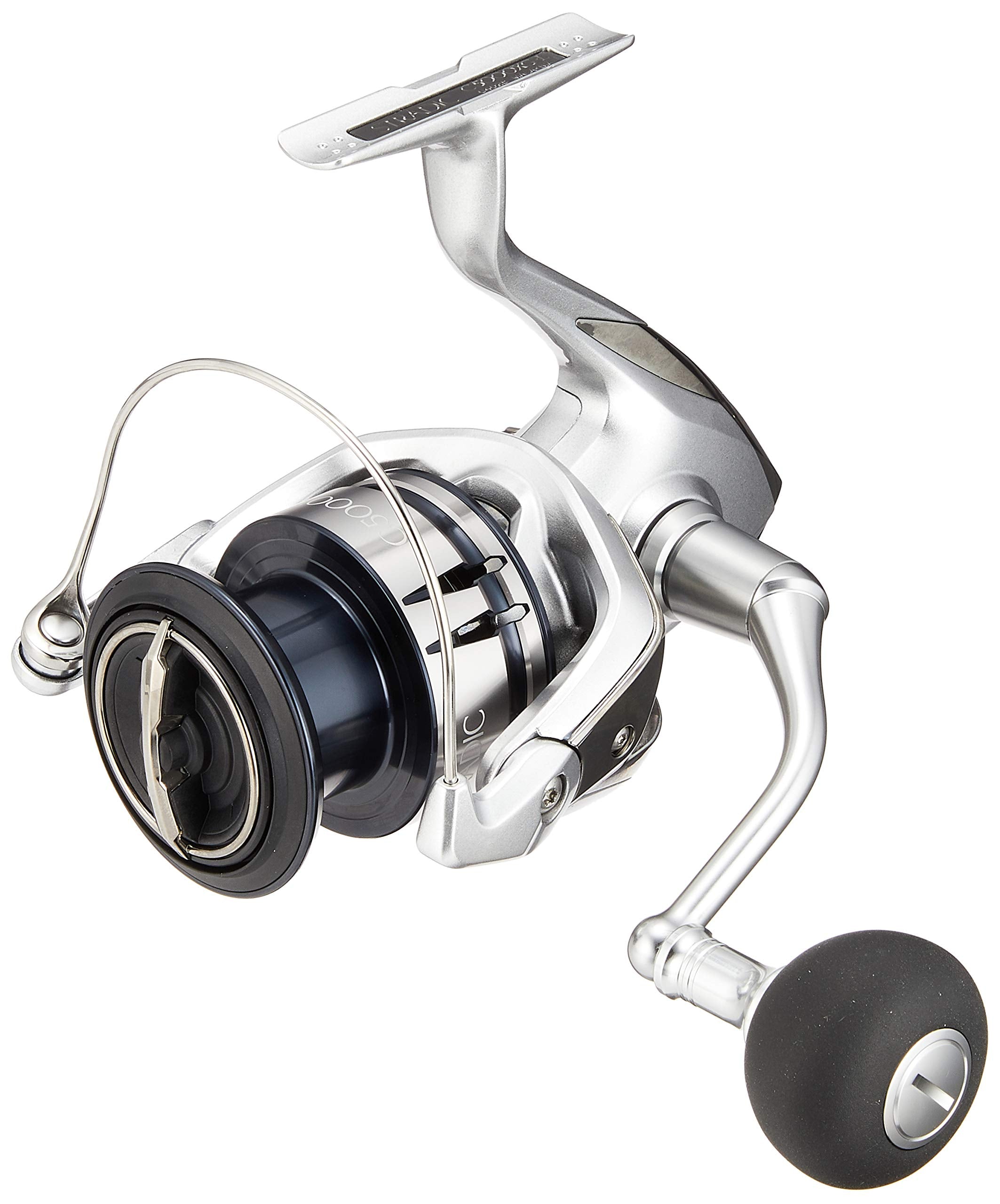 Shimano Stradic FL C5000XG reel front view highlighting sleek design for versatile fishing