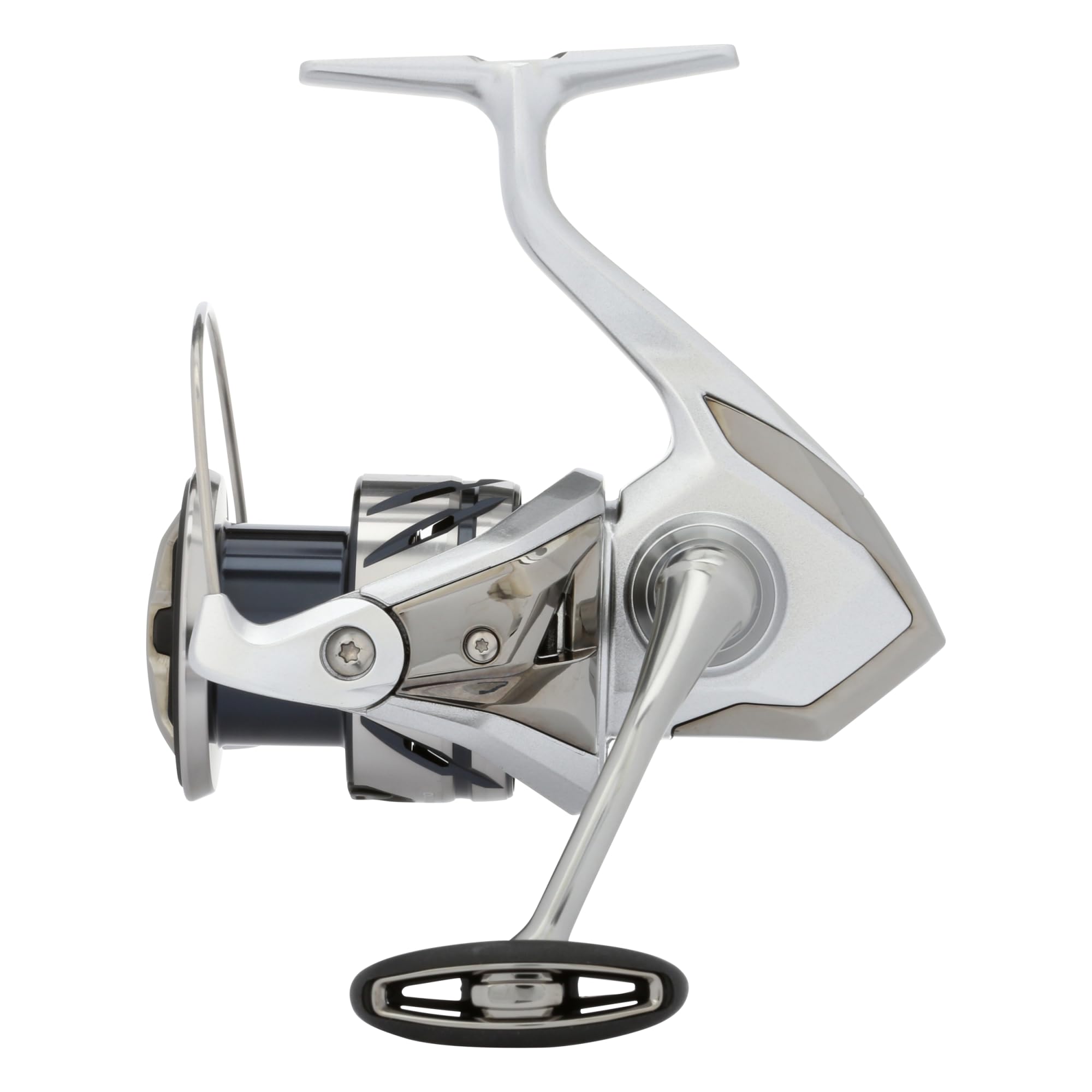 SHIMANO Stradic FM spinning reel front view showing smooth casting and balance
