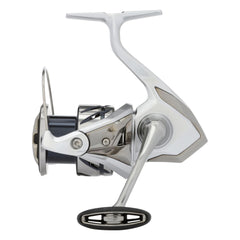 SHIMANO Stradic FM spinning reel front view showing smooth casting and balance