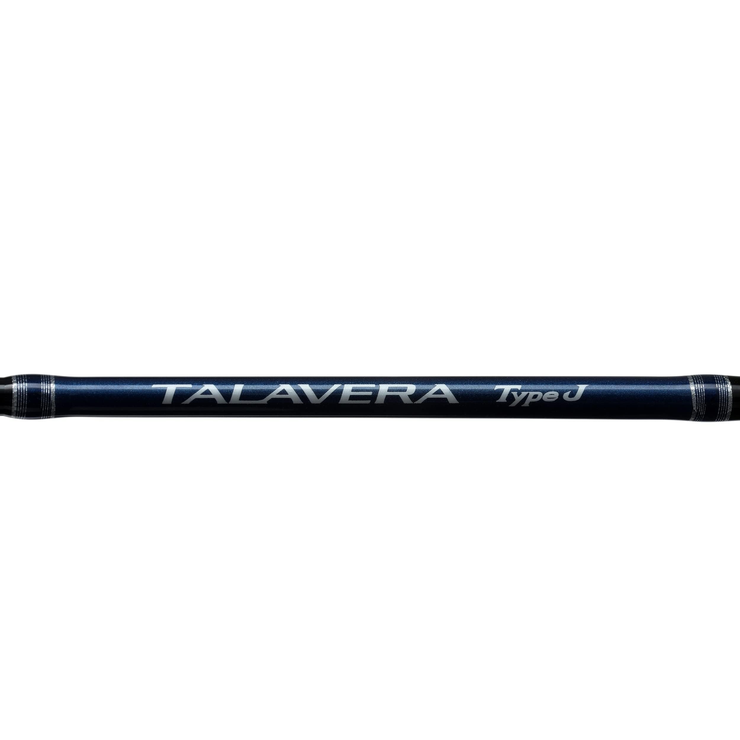 Shimano Talavera Type J 60M reel seat close-up demonstrates ergonomic grip for all-day use.