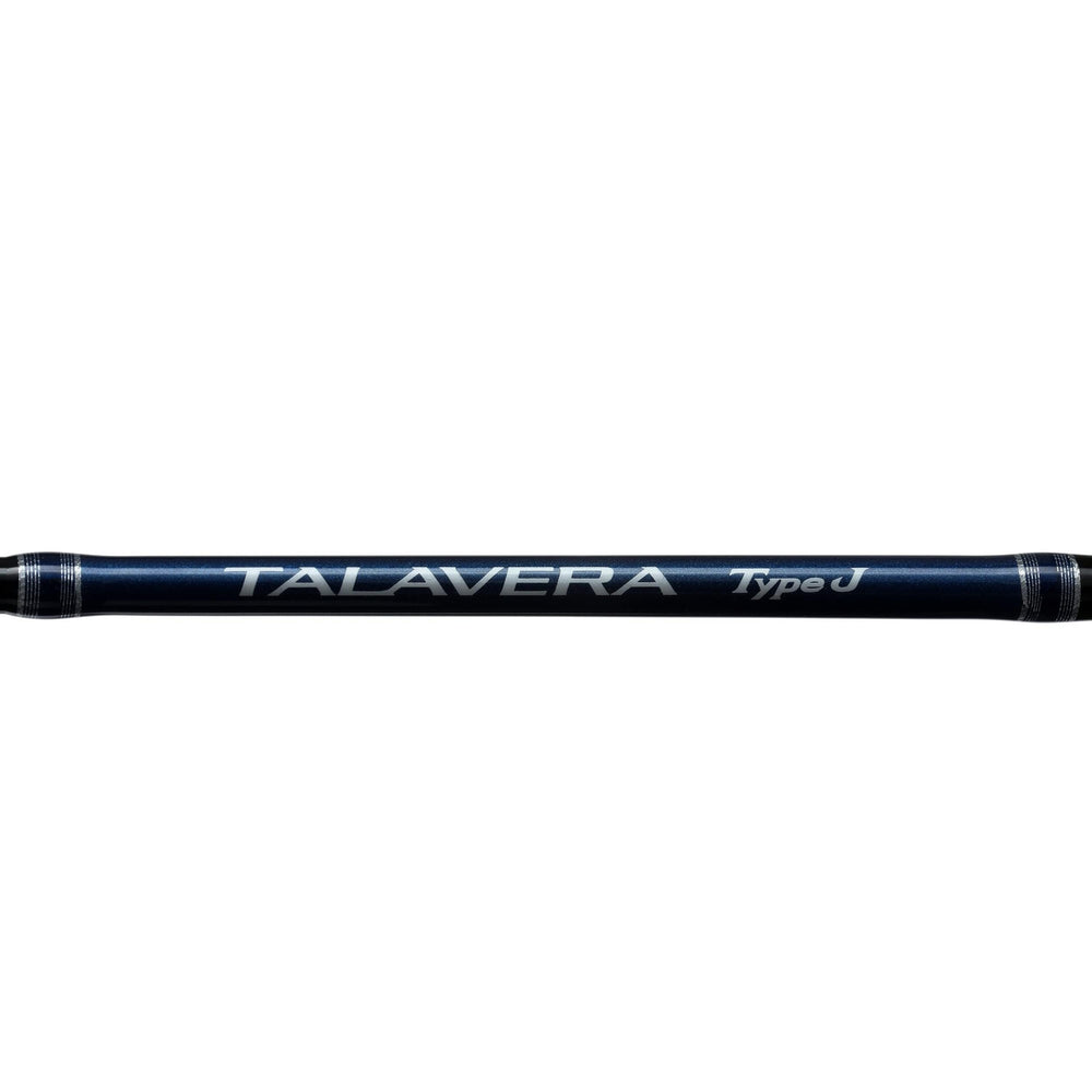 Shimano Talavera Type J 60M reel seat close-up demonstrates ergonomic grip for all-day use.
