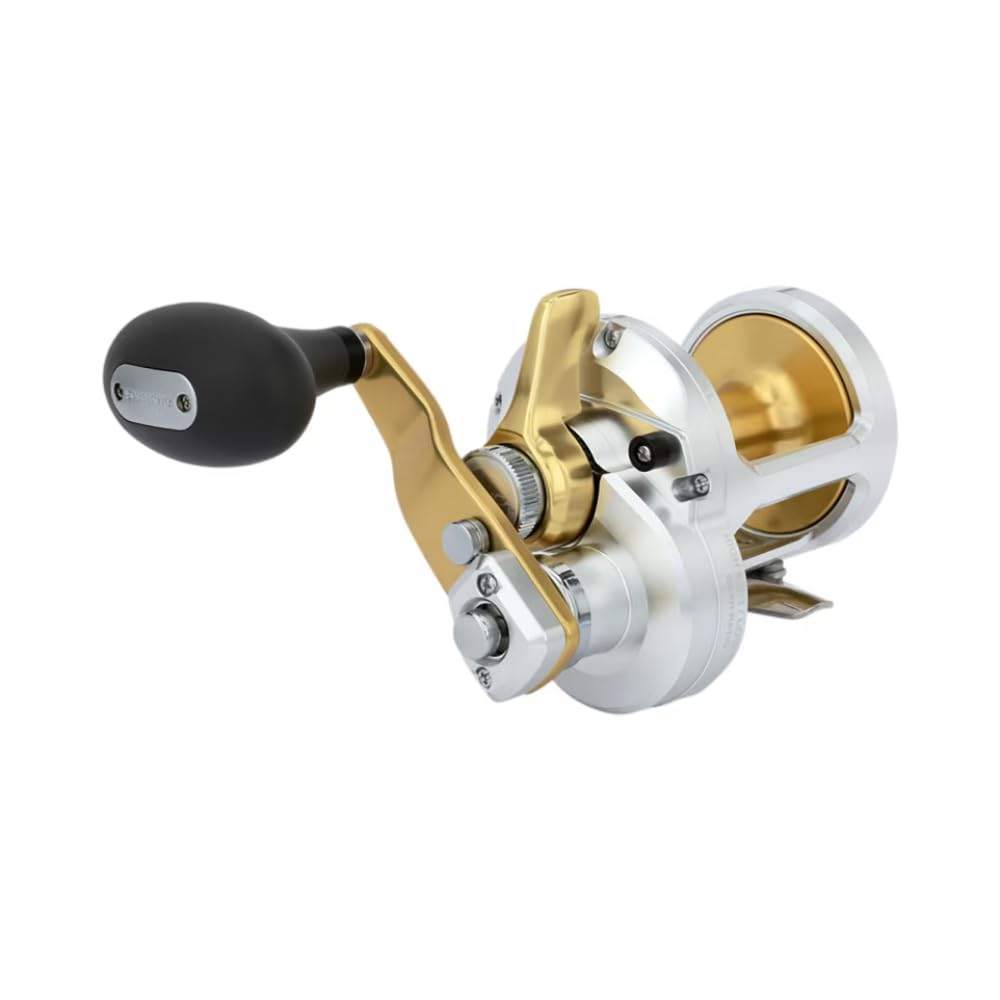 Shimano TALICA 8II Lever Drag 2-Speed Reel angled front