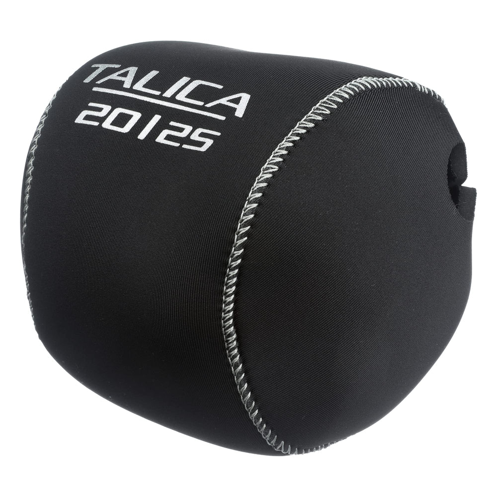 SHIMANO TALICA reel cover showcases soft neoprene protection for reels.