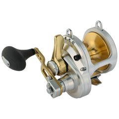 Shimano Talica TAC10 reel handle close-up showing smooth operation for long casts.