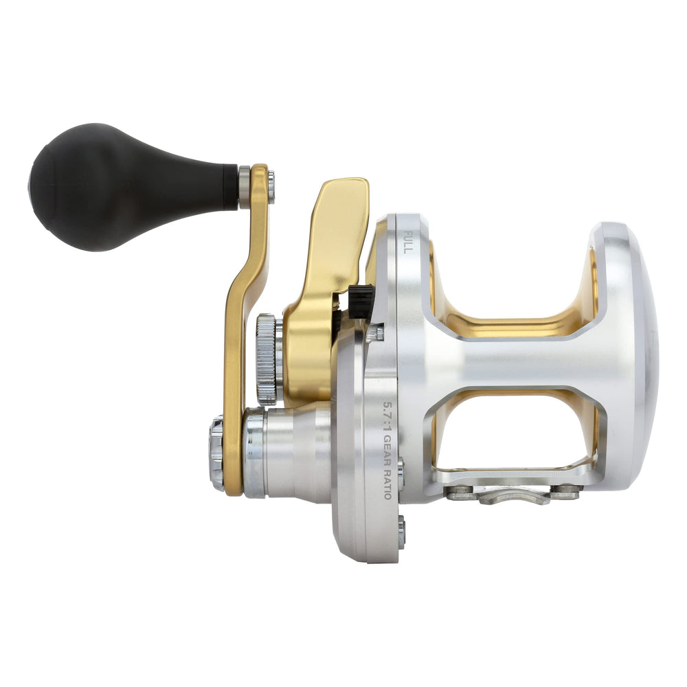 SHIMANO Talica TAC12 reel spool closeup emphasizing smooth line release