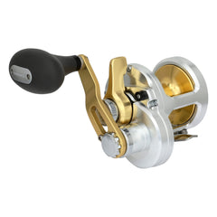 SHIMANO Talica TAC8 reel closeup highlighting HAGANE body for durable performance.
