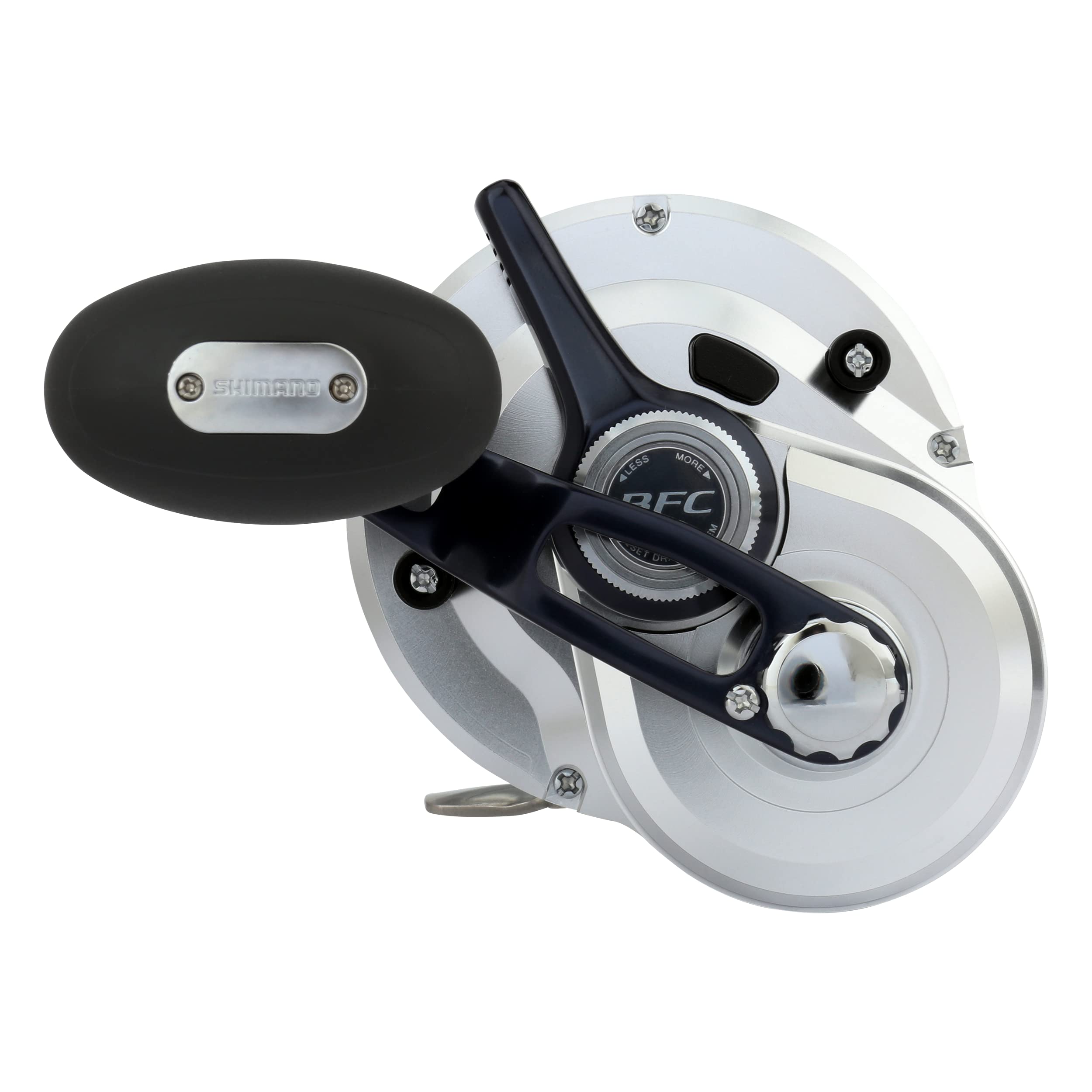 SHIMANO Talica 20BFC drag setting control highlights precise strike readiness.