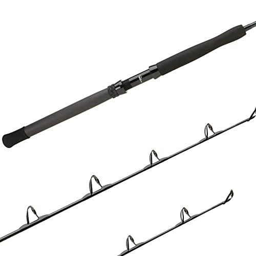 Shimano TALLUS CST 59 XXH TRL SLBU Blu reel seat and aluminum gimbal for balanced casting.