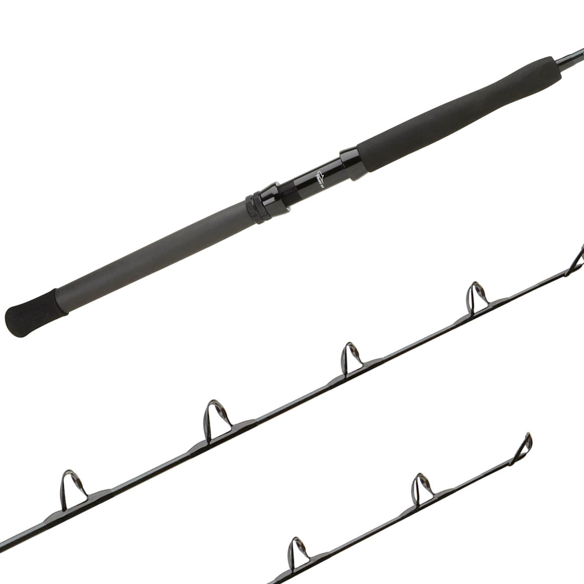 Shimano Tallus CST 70H TRL SLBU Blu rod setup for big-game trolling and tuna battles.