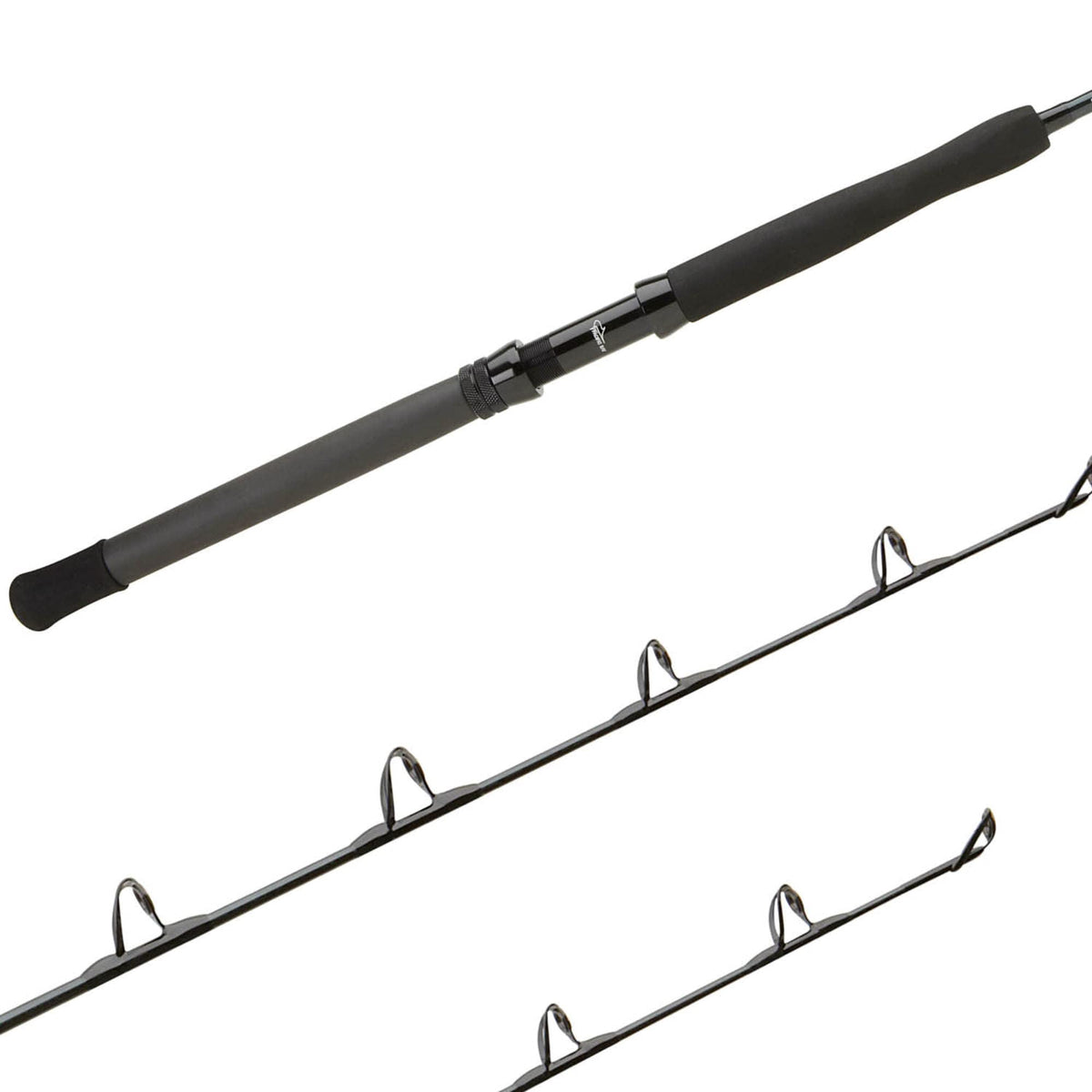 Shimano Tallus CST 70H TRL SLBU Blu rod setup for big-game trolling and tuna battles.
