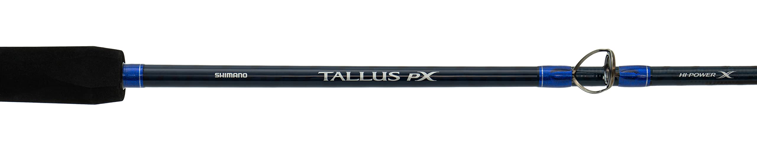 Shimano Tallus PX SPN 69M aluminum gimbal stabilizes the rod on a moving boat.