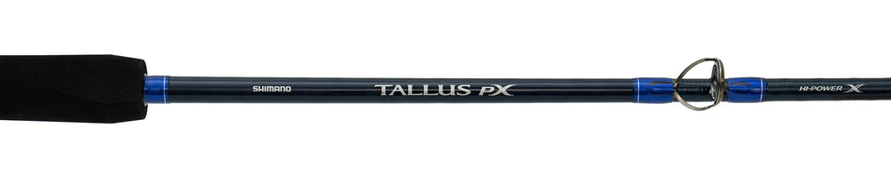 SHIMANO Tallus PX SPN 69MH aluminum gimbal providing balanced reel connection.