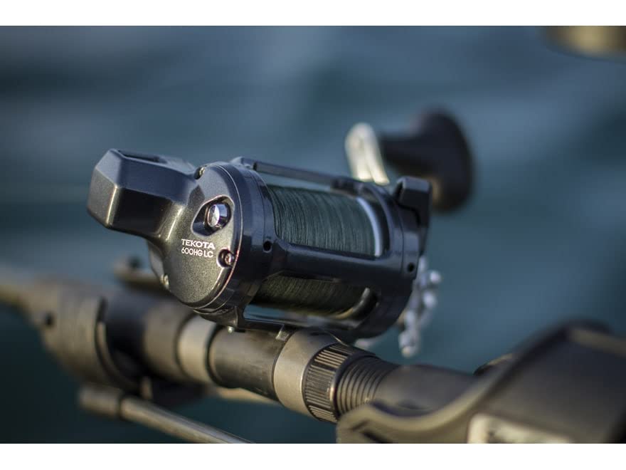 SHIMANO TEKOTA A in use on a boat with tackle on deck.