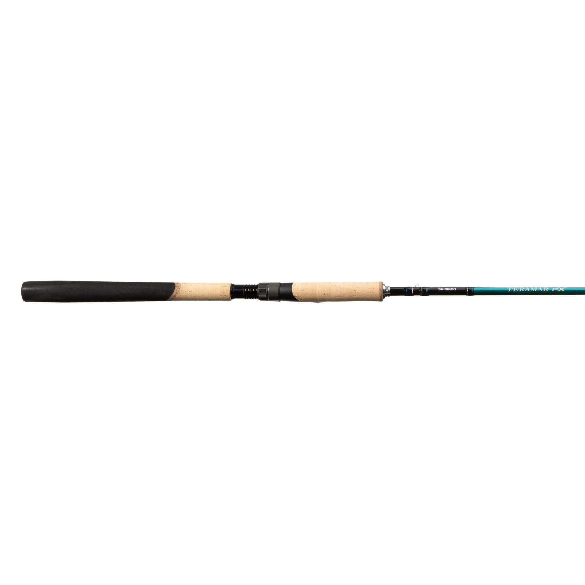 SHIMANO TERAMAR PX SE Spinning 70MH in hand, showcasing Seaguide guides for smooth line travel.
