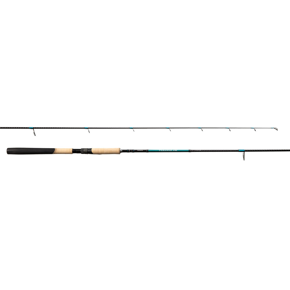 Angler using SHIMANO Teramar PX SE rod in bright outdoor light for casting.