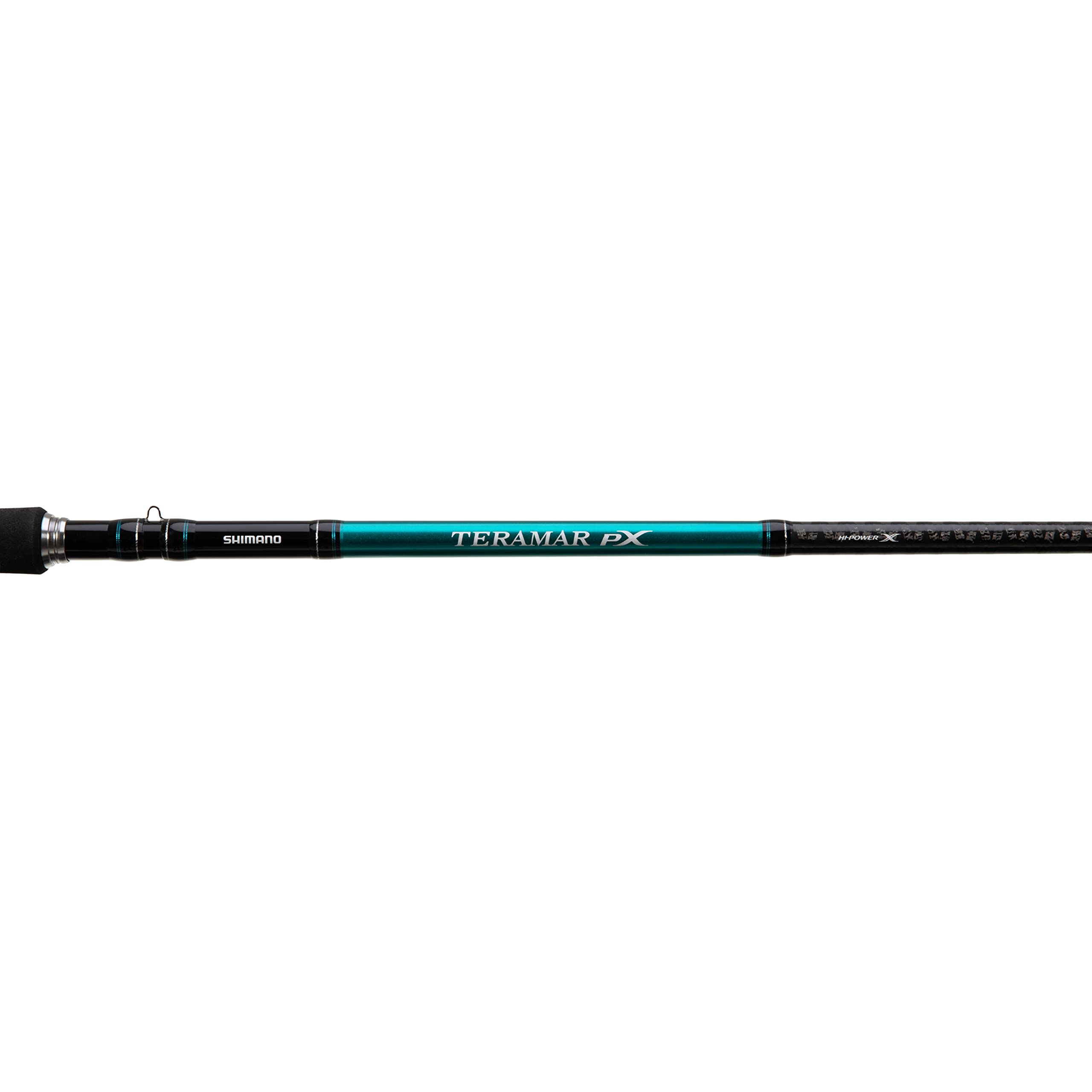 SHIMANO Teramar PX SE spinning rod with Fuji reel seat for secure grip.