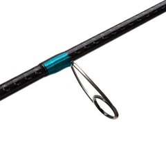 Close-up of graphite blank on SHIMANO Teramar PX SE highlighting sensitive feel.