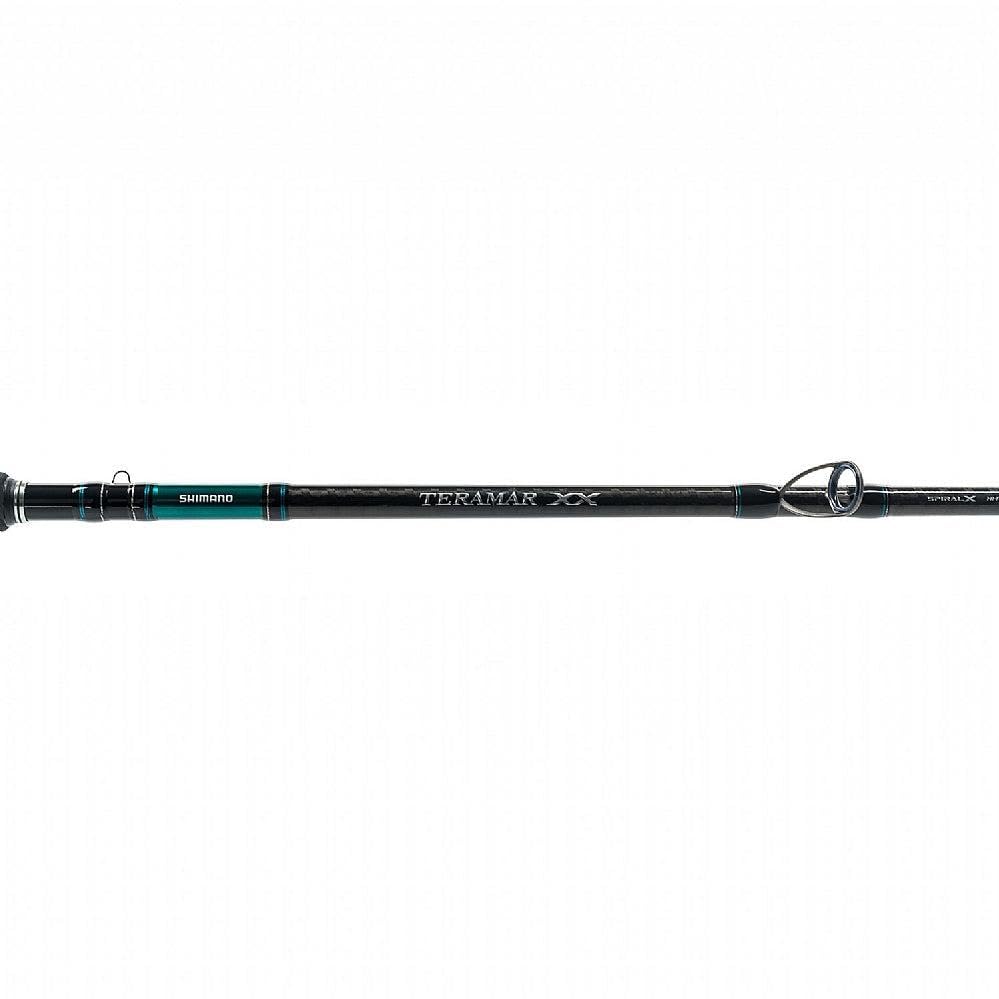 Shimano Teramar XX NE cork handles providing a comfortable grip during long casts.