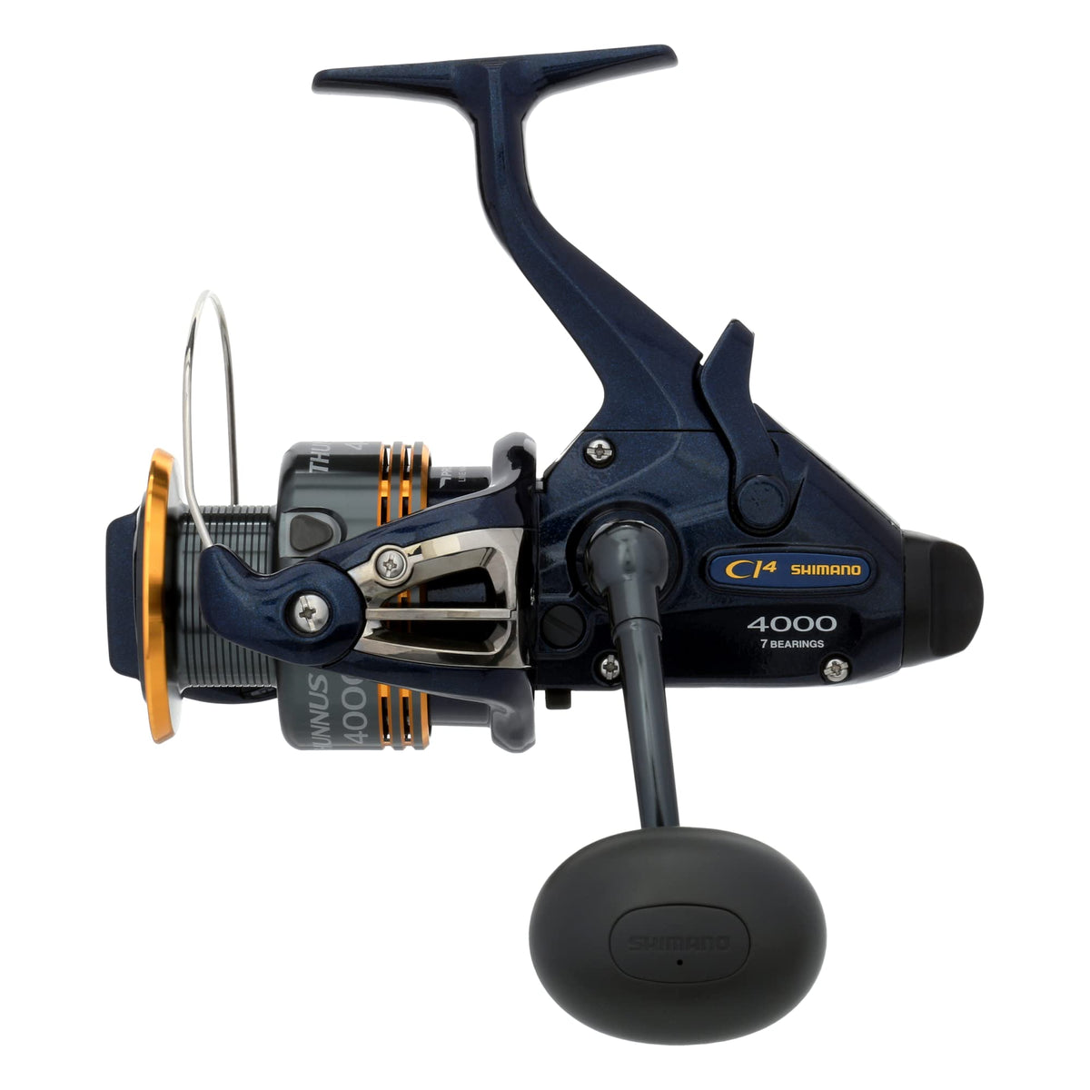 Shimano Thunnus CI4 body shows lightweight carbon construction for easier casts