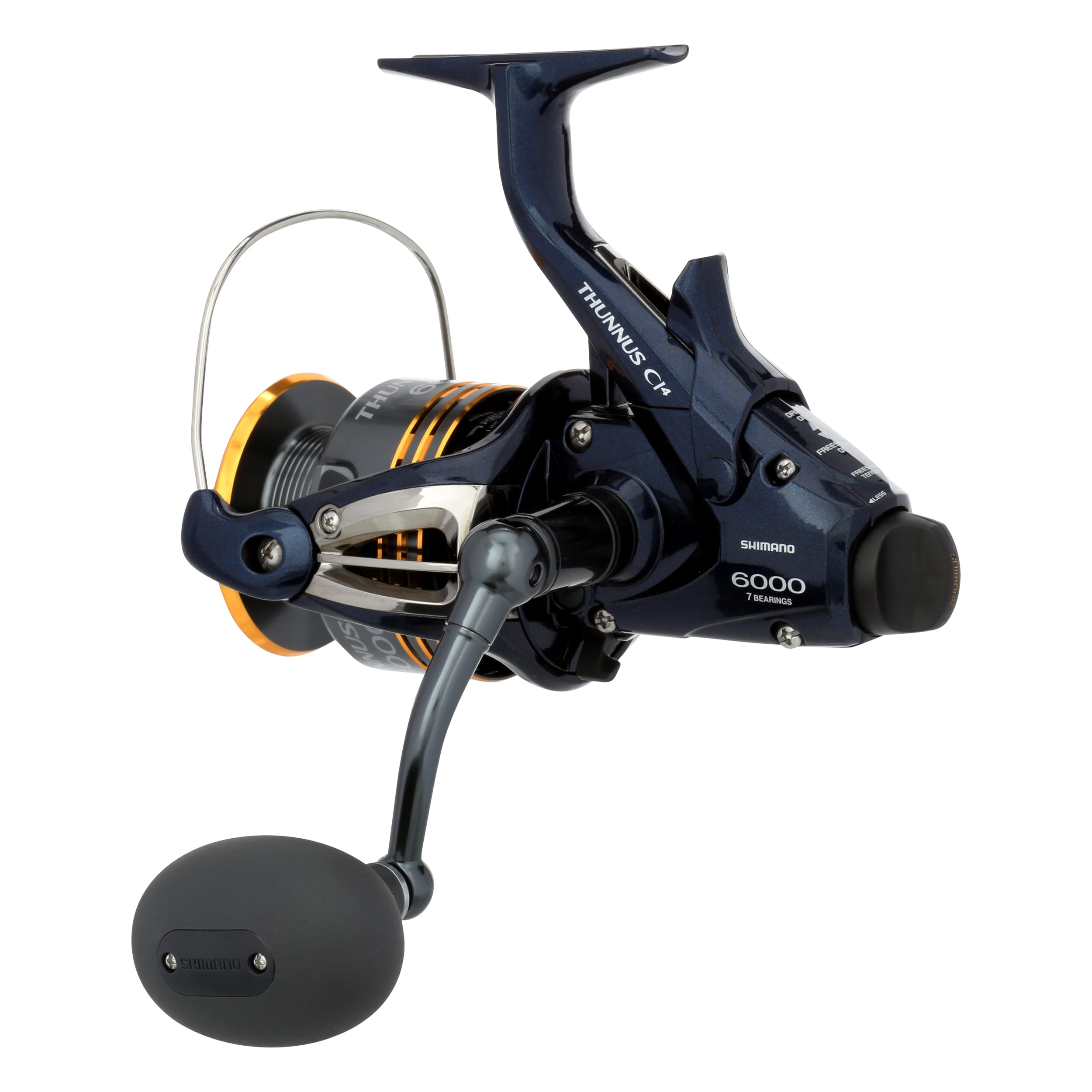 SHIMANO THUNNUS CI4 one-piece bail close-up for simple line control