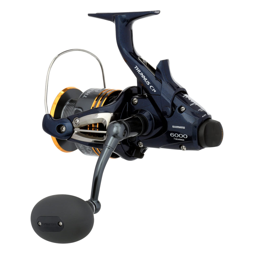 SHIMANO THUNNUS CI4 one-piece bail close-up for simple line control
