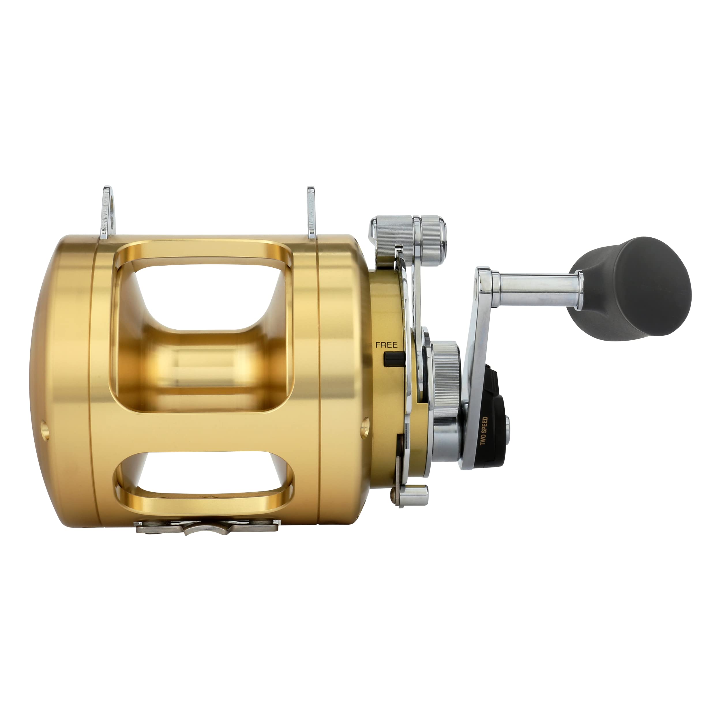 Shimano Tiagra 50A 2spd trolling reel drag system detail for precise adjustment while trolling.