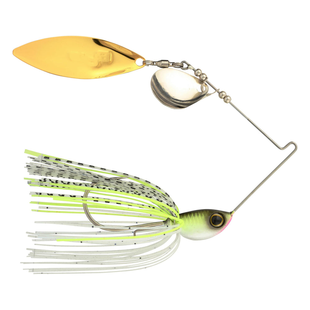 SHIMANO Tidal Killer Swagy Strong TW Spinnerbait blade detail emphasizes flash and vibration