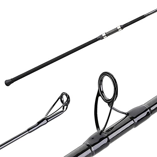 Shimano Tiralejo 9-6ft rod ready for long casts with PowerPro line.