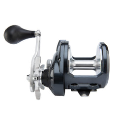 Shimano Tor30PGA reel rear view emphasizes sturdy gear housing and corrosion resistance.
