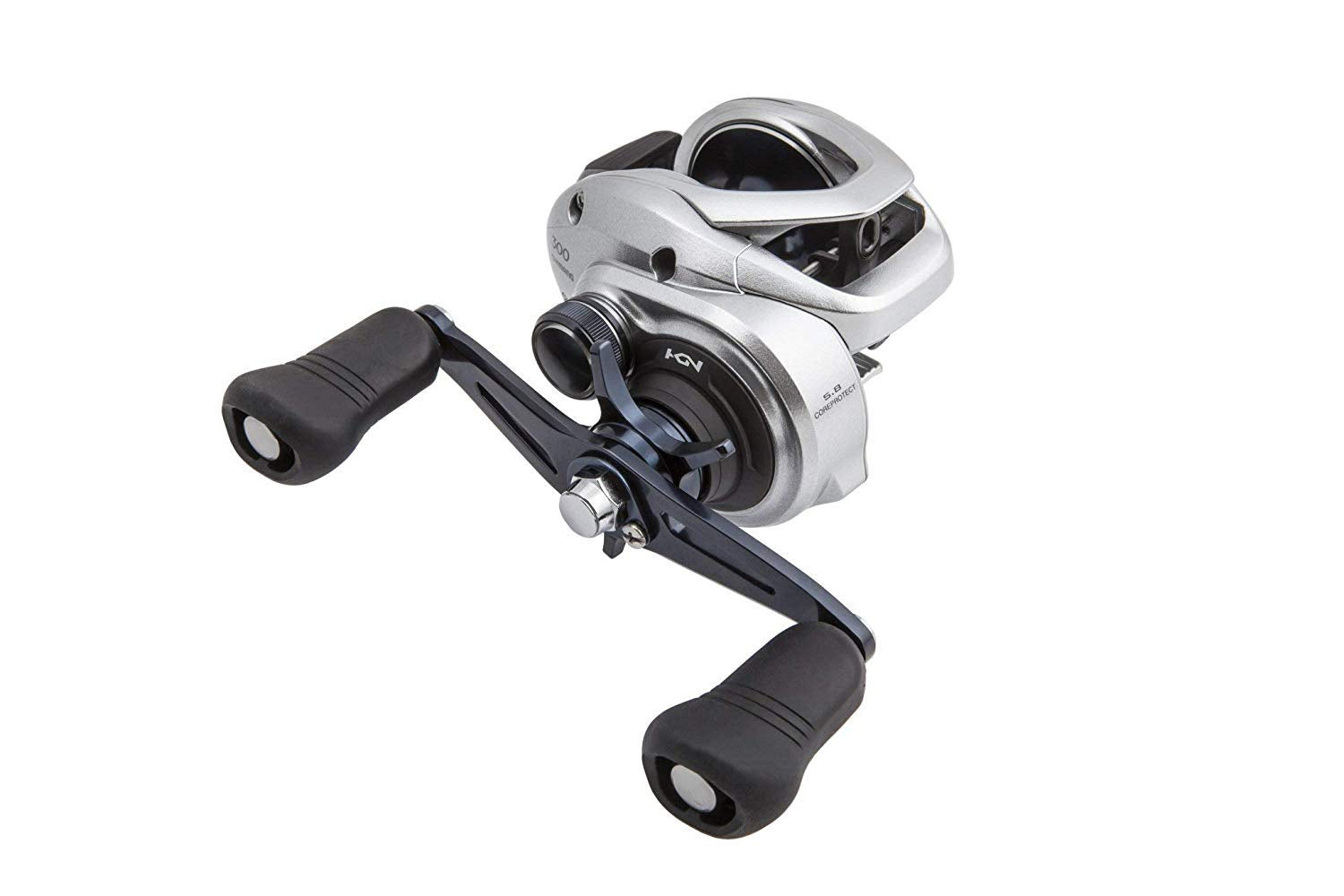 SHIMANO TRANX 300-400 HAGANE body delivers rugged durability for heavy retrieves.