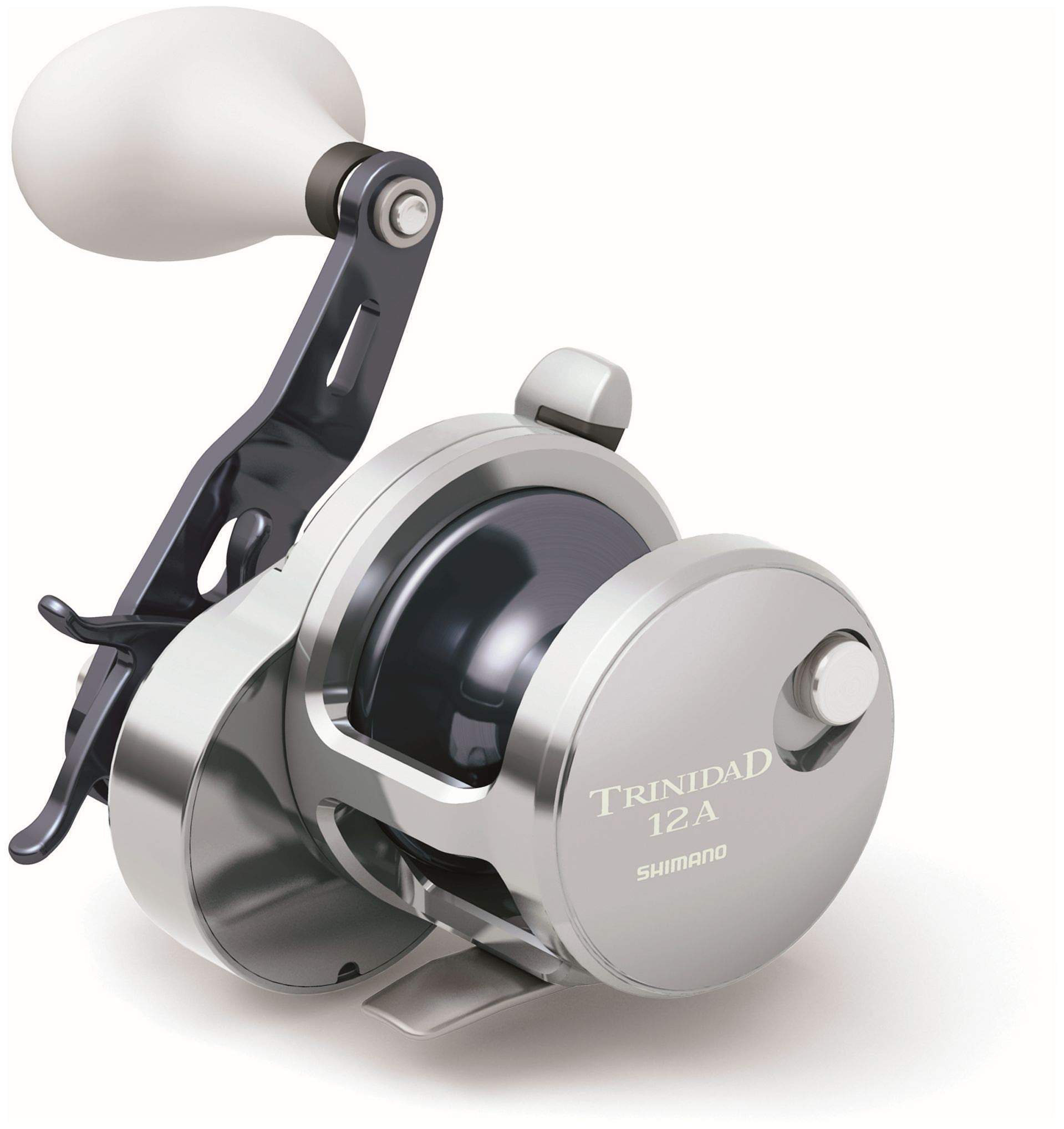 Shimano Trinidad TN12A reel image—compact trolling reel with smooth line control.