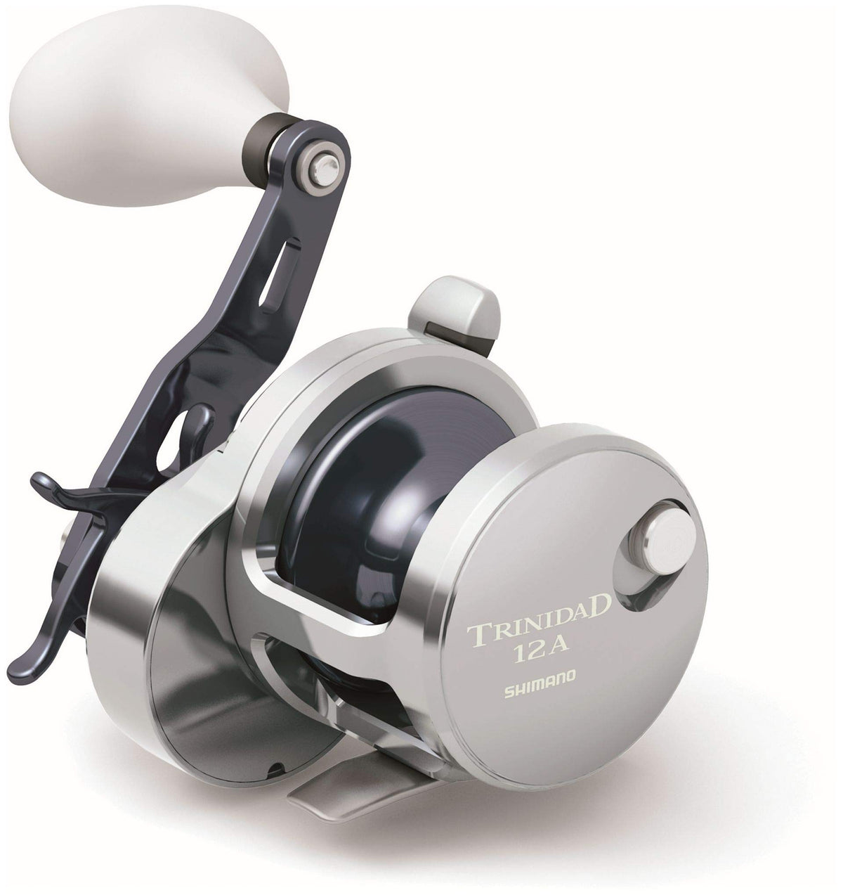 Shimano Trinidad TN12A reel image—compact trolling reel with smooth line control.