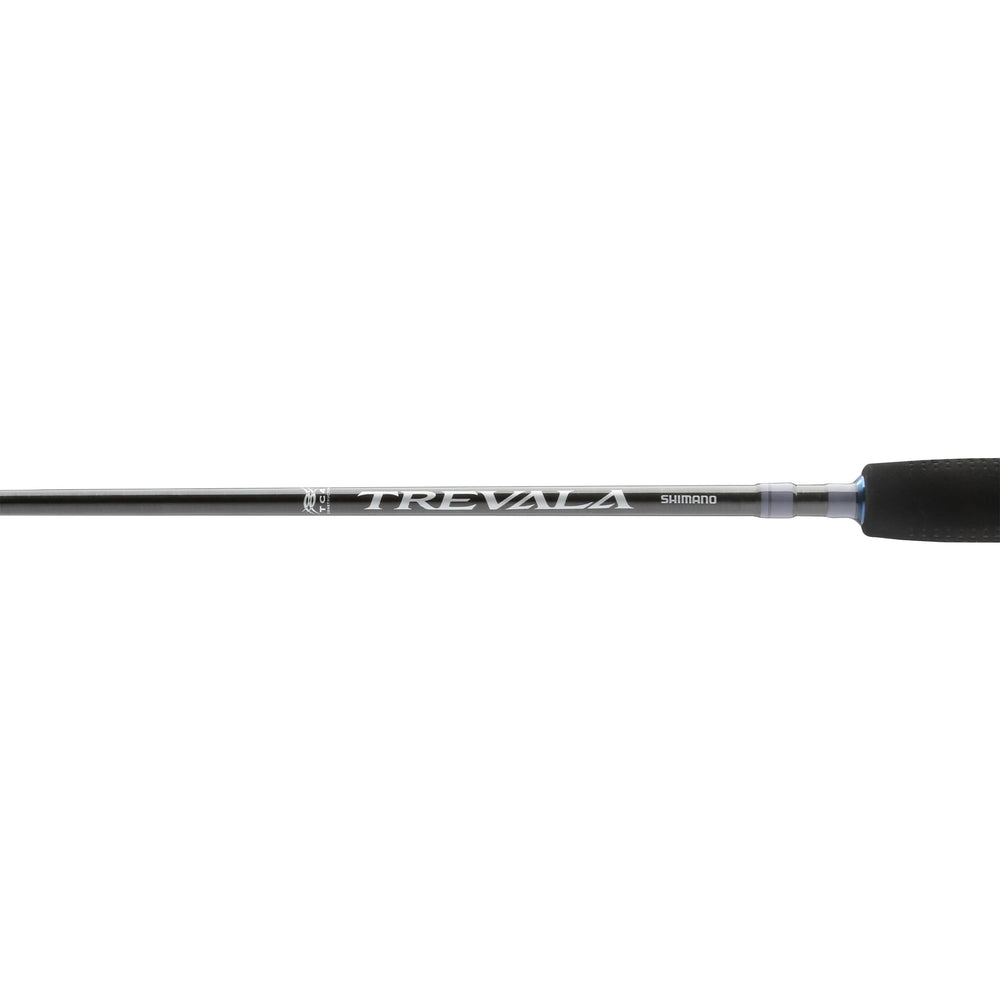 SHIMANO Trevala TVS58XHB rod featuring Fuji reel seat for secure reel mounting.
