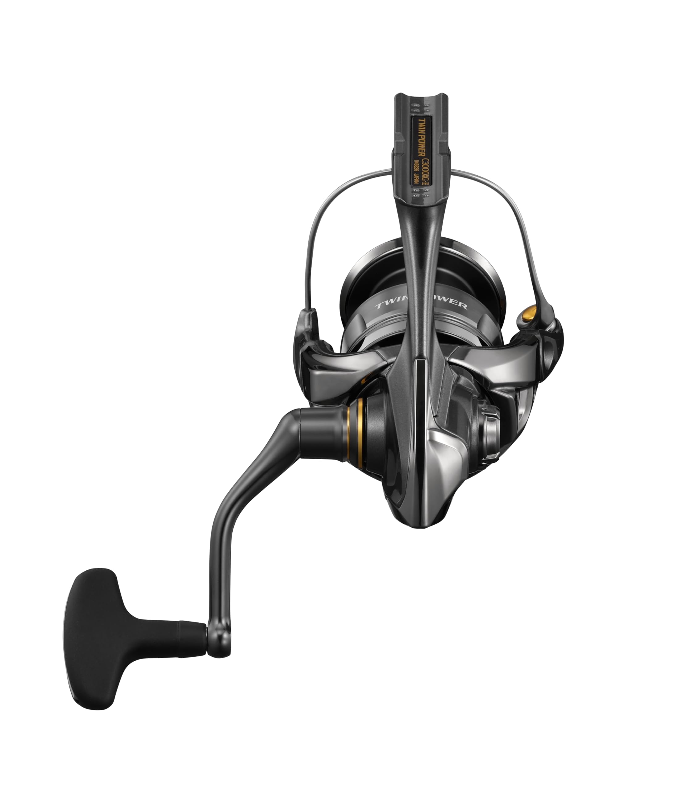 Shimano TWINPOWER FE Infinity Drive close-up demonstrates smoother winding under load.