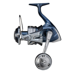 Shimano TwinPower SW C 8000HG C front view shows rugged HAGANE build