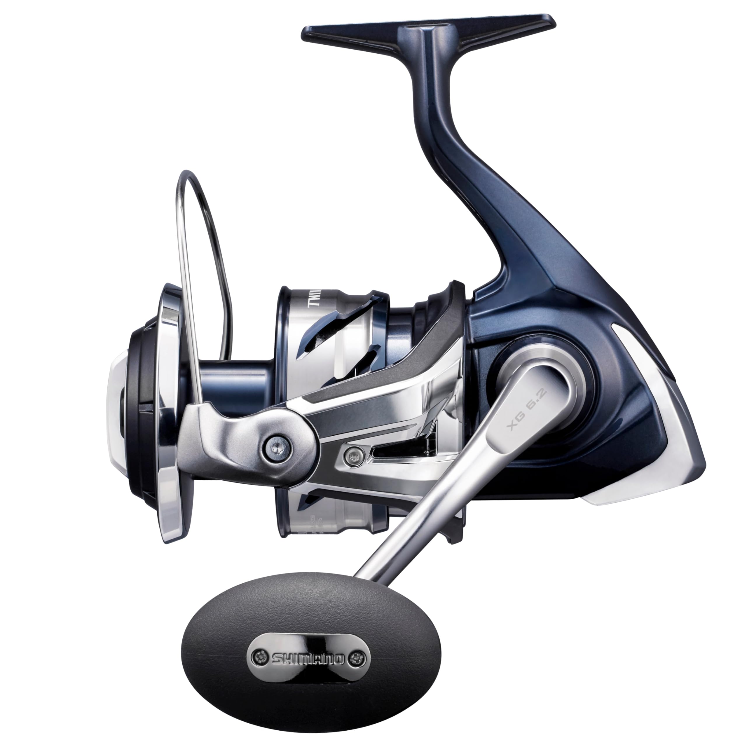 Shimano TwinPower SW C infinity drive mechanism close-up communicates smooth engagement.