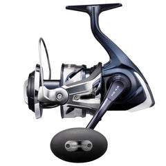 Shimano TwinPower SW C spool close-up for smooth line release during big-game fishing.