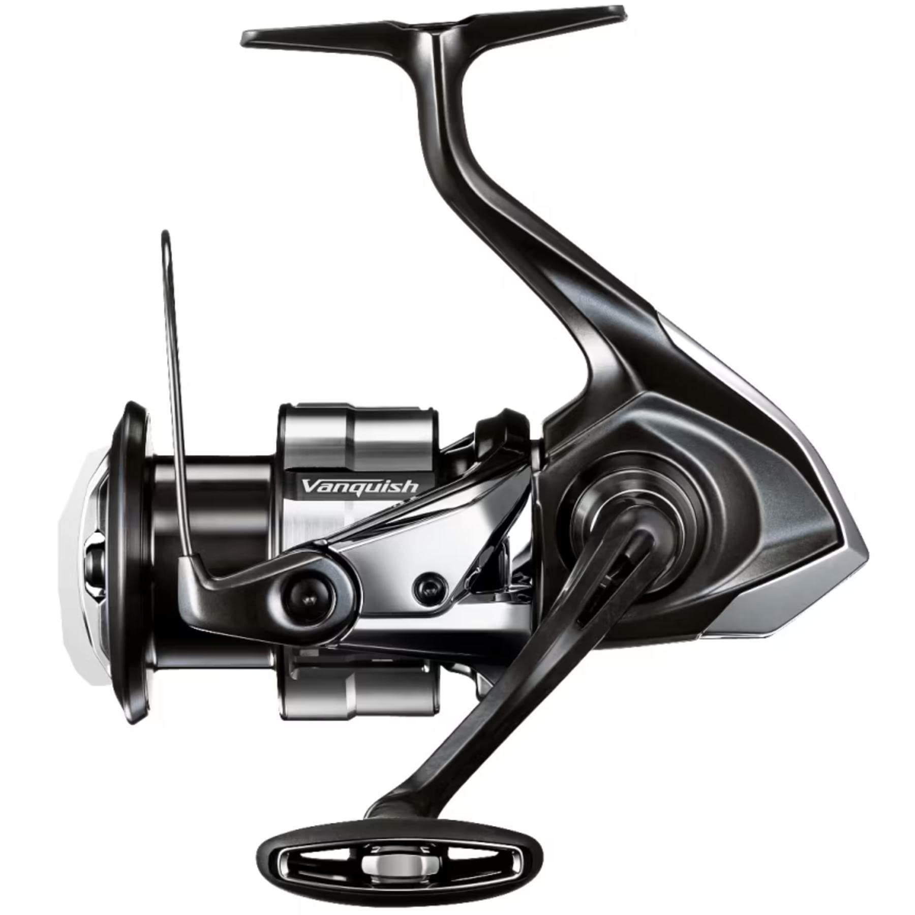 Shimano Vanquish 4000XG reel closeup showing ultra-light frame for delicate lure presentations