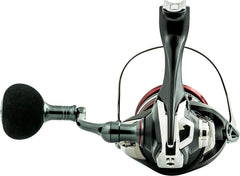 Side profile of Shimano VFC5000XGF Vanford F spinning reel showing drag and spool