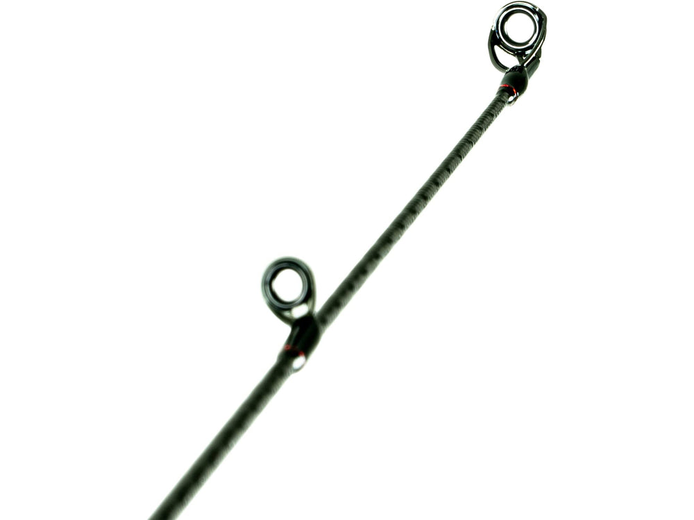 Shimano ZODIAS Fuji SiC tip boosts sensitivity and cast efficiency.