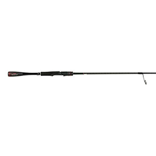Shimano ZODIAS Spinning rod close-up shows carbon monocoque grip for heightened sensitivity and precise lure action.