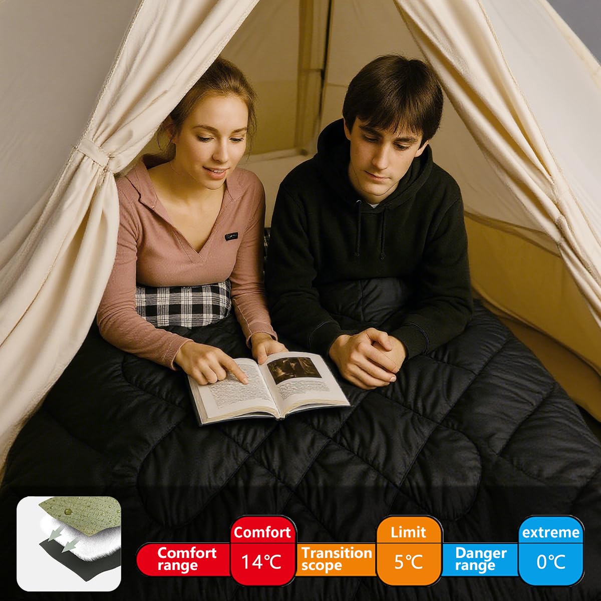 ShinHye dual-side zippers enable full opening for lounging or temperature control.