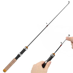 SHINEOFI 64cm mini telescopic rod ready for portable ice fishing adventures