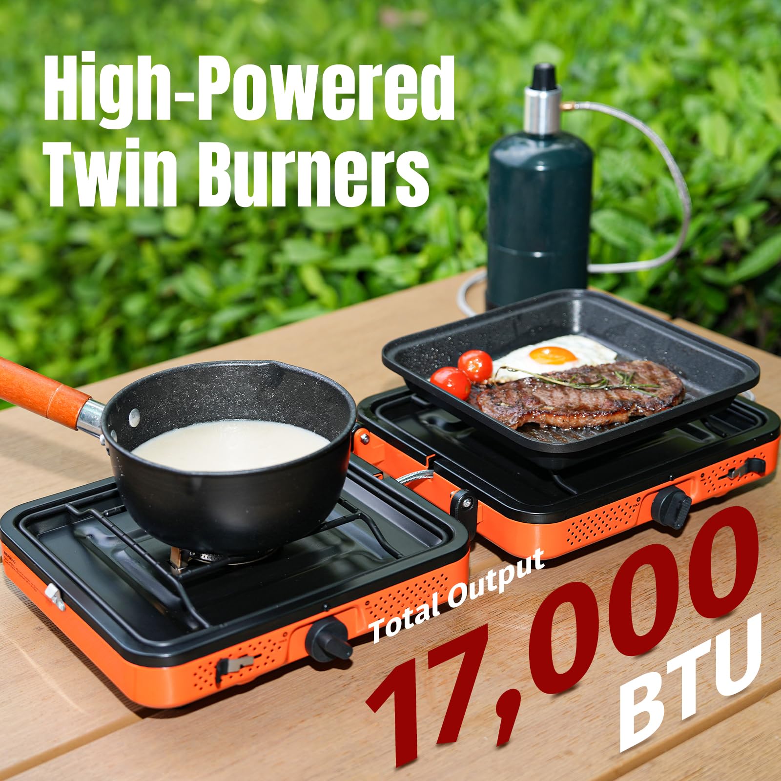 SHINESTAR stainless-steel burners ensure durable, corrosion-resistant cooking.