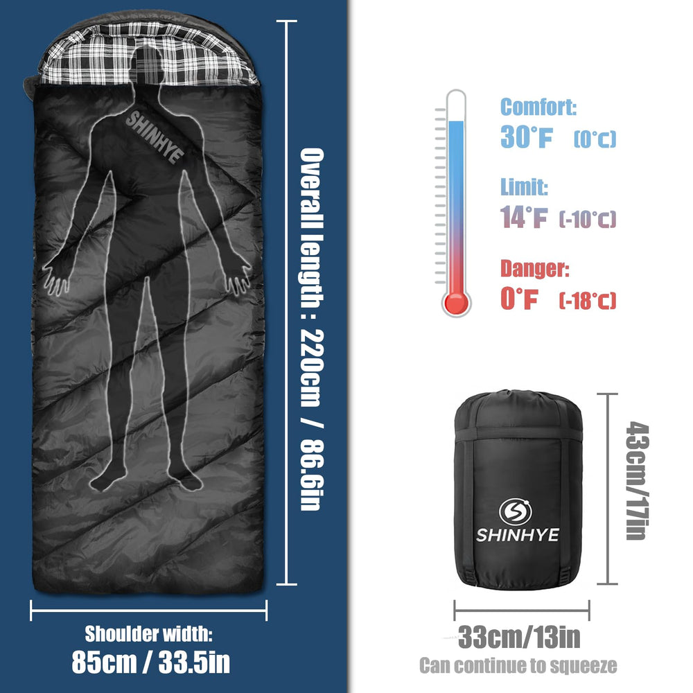 ShinHye 0-degree sleeping bag hood closed highlights heat-retaining design