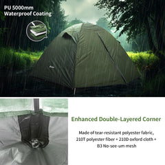 ShinHye backpacking tent inside view reveals spacious interior for gear and a small canine companion