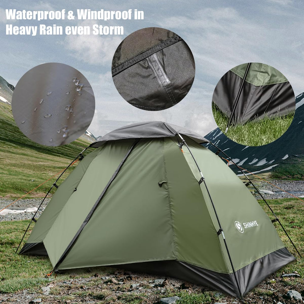 ShinHye backpacking tent interior space fits two adults and gear comfortably.